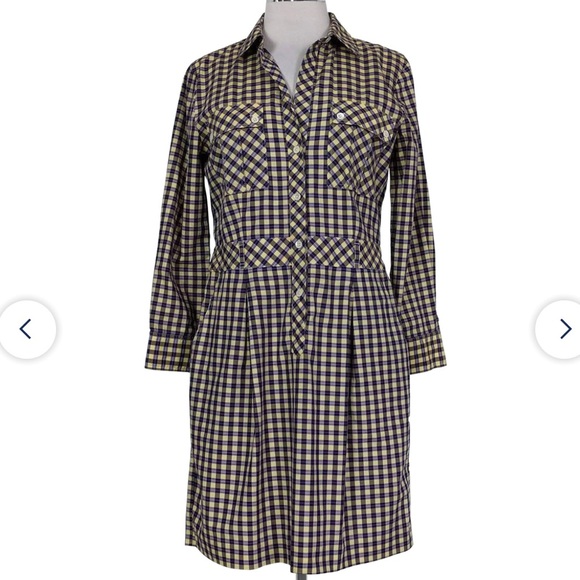 Theory Check Plaid Shirt Dress - Picture 1 of 5